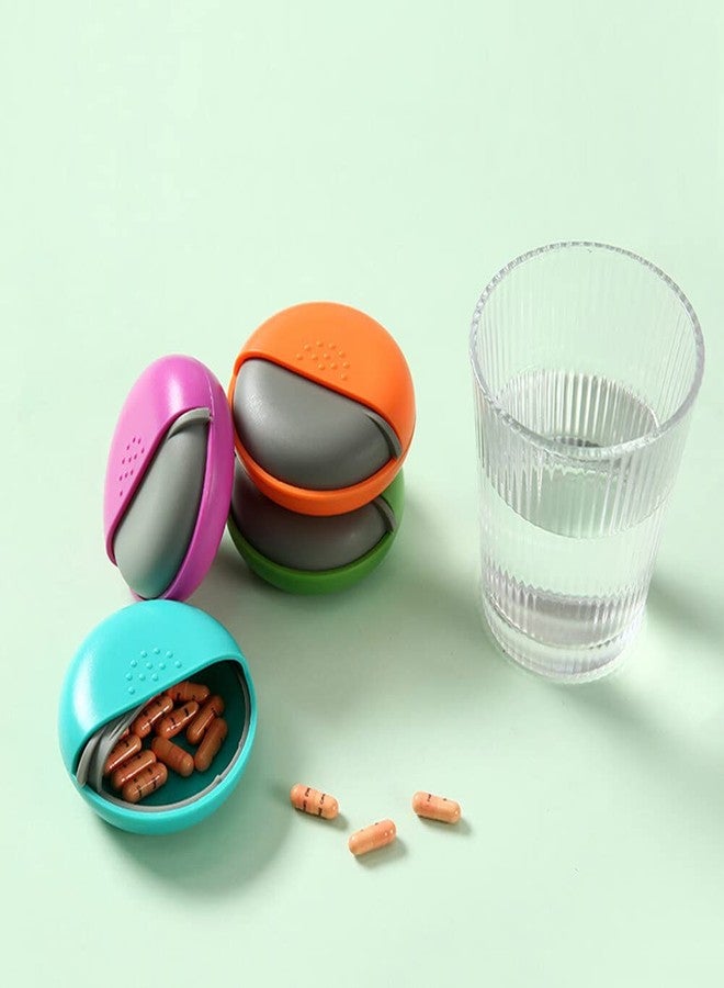 Eforcase منظم حبوب السفر من إيفوركيس، 4 قطع، علبة حبوب محمولة، علبة حبوب صغيرة لحقيبة الجيب، حاوية حبوب محمولة للأدوية والفيتامينات - Image 3